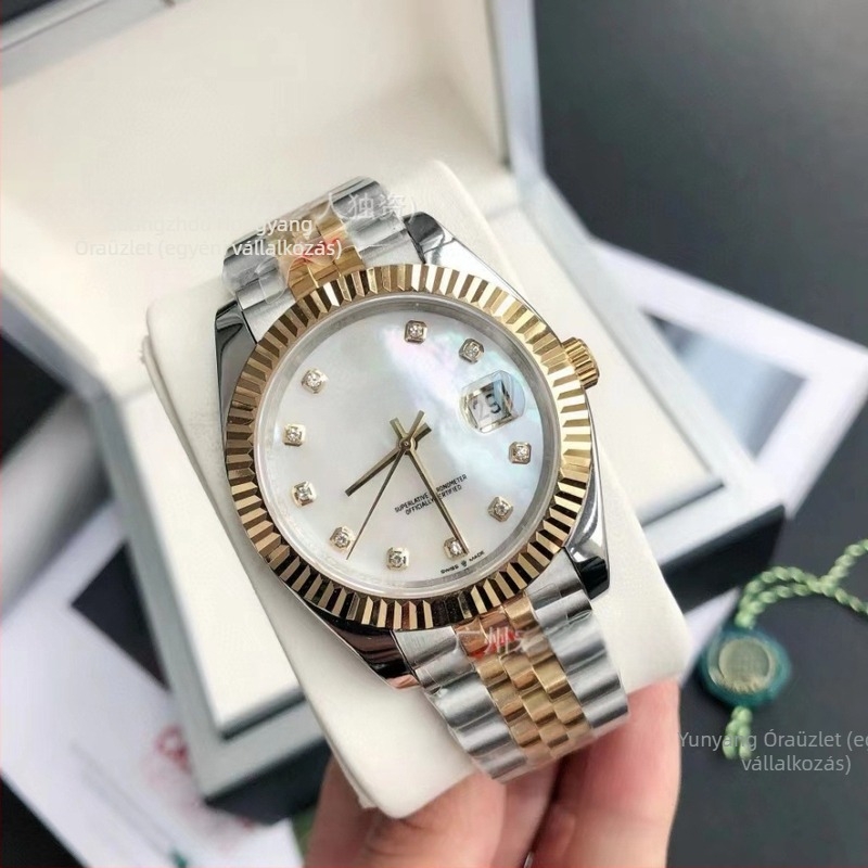 Daiska automata mechanikus óra, 904L rozsdamentes acél karkötő, férfi üzleti óra, 41 mm-es számlap, fénylő mutatók, naptár