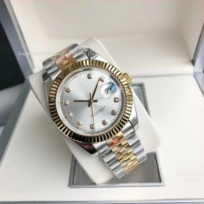 Daiska automata mechanikus óra, 904L rozsdamentes acél karkötő, férfi üzleti óra, 41 mm-es számlap, fénylő mutatók, naptár
