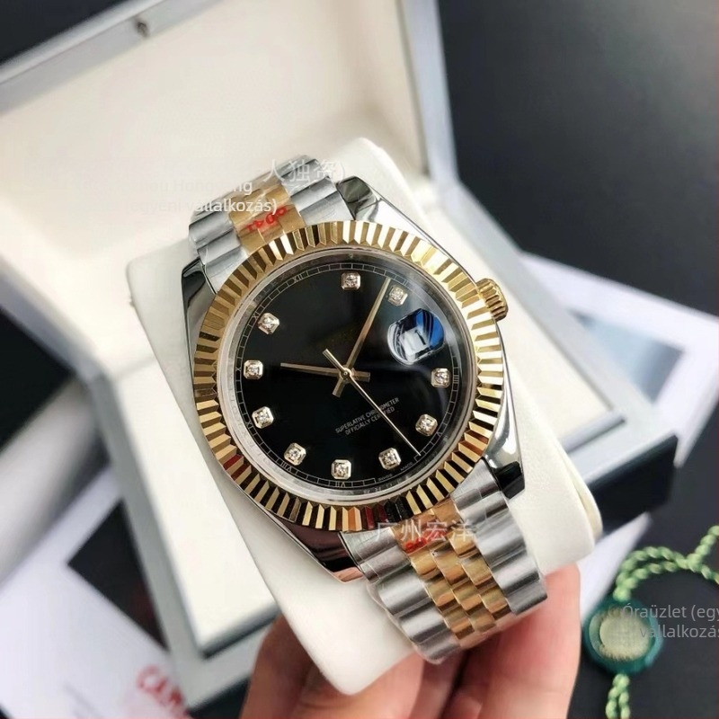 Daiska automata mechanikus óra, 904L rozsdamentes acél karkötő, férfi üzleti óra, 41 mm-es számlap, fénylő mutatók, naptár
