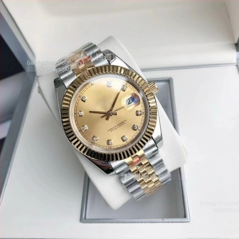Daiska automata mechanikus óra, 904L rozsdamentes acél karkötő, férfi üzleti óra, 41 mm-es számlap, fénylő mutatók, naptár