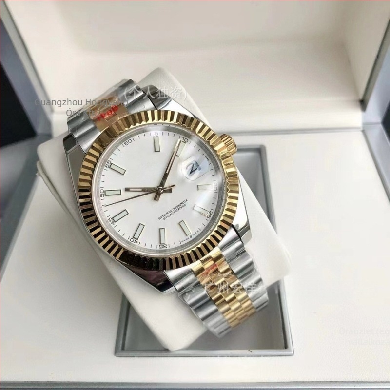 Daiska automata mechanikus óra, 904L rozsdamentes acél karkötő, férfi üzleti óra, 41 mm-es számlap, fénylő mutatók, naptár