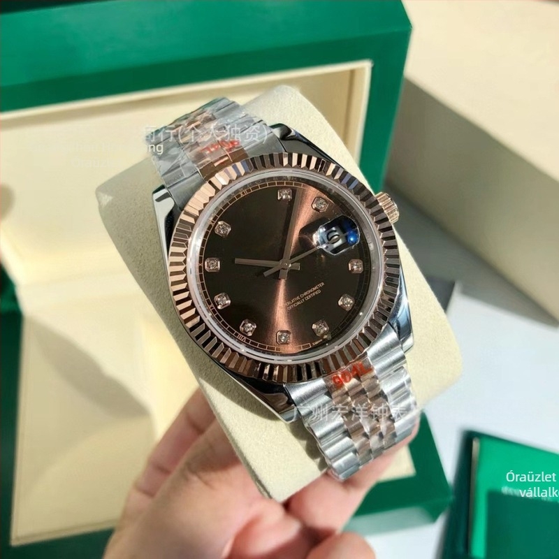 Daiska automata mechanikus óra, 904L rozsdamentes acél karkötő, férfi üzleti óra, 41 mm-es számlap, fénylő mutatók, naptár