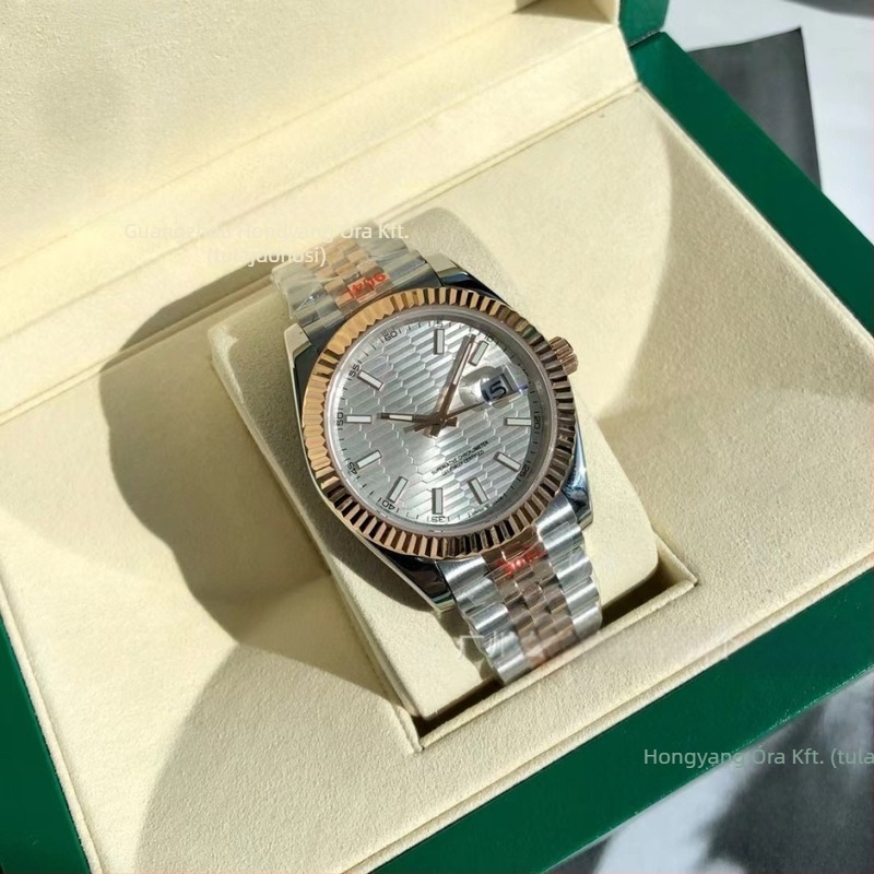 Daiska automata mechanikus óra, 904L rozsdamentes acél karkötő, férfi üzleti óra, 41 mm-es számlap, fénylő mutatók, naptár