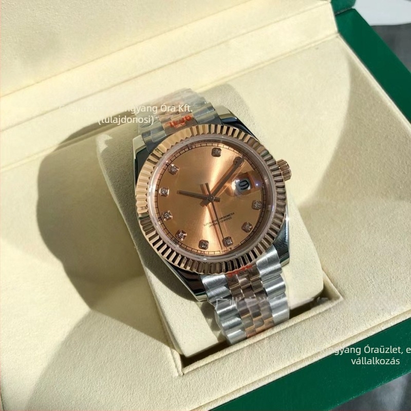 Daiska automata mechanikus óra, 904L rozsdamentes acél karkötő, férfi üzleti óra, 41 mm-es számlap, fénylő mutatók, naptár