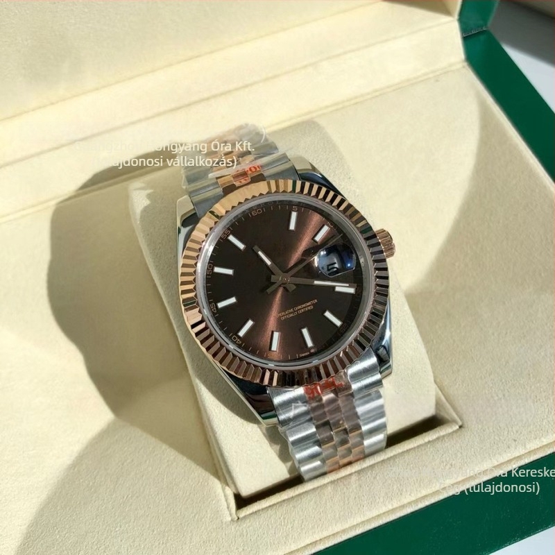 Daiska automata mechanikus óra, 904L rozsdamentes acél karkötő, férfi üzleti óra, 41 mm-es számlap, fénylő mutatók, naptár