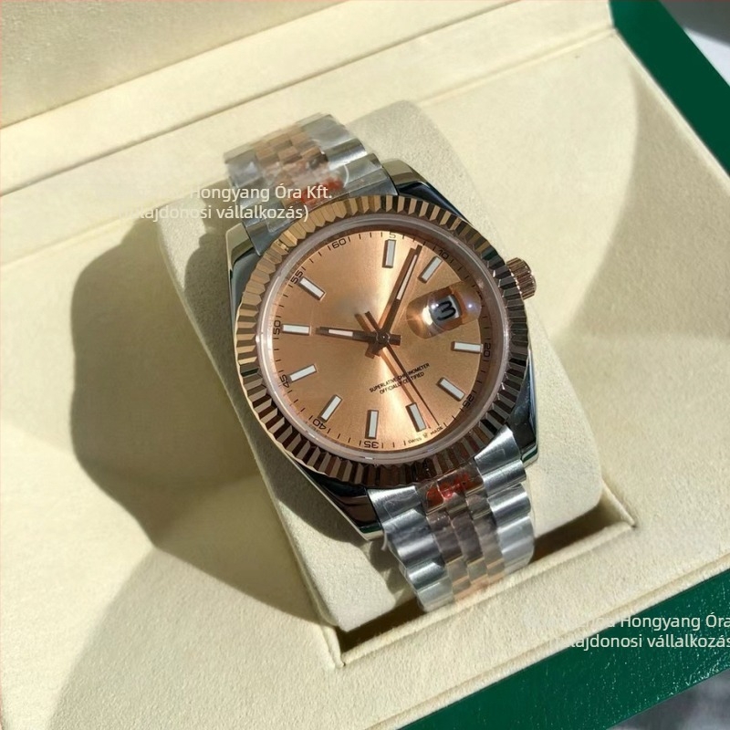 Daiska automata mechanikus óra, 904L rozsdamentes acél karkötő, férfi üzleti óra, 41 mm-es számlap, fénylő mutatók, naptár