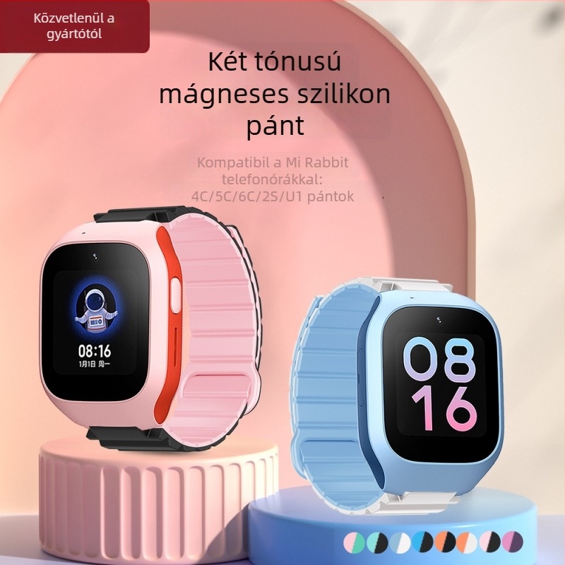 HW szilikon mágneses óraszíj gyerekeknek Mi Tu 4C/5C/6C/2S/U1/6X/C7A/7X órákhoz