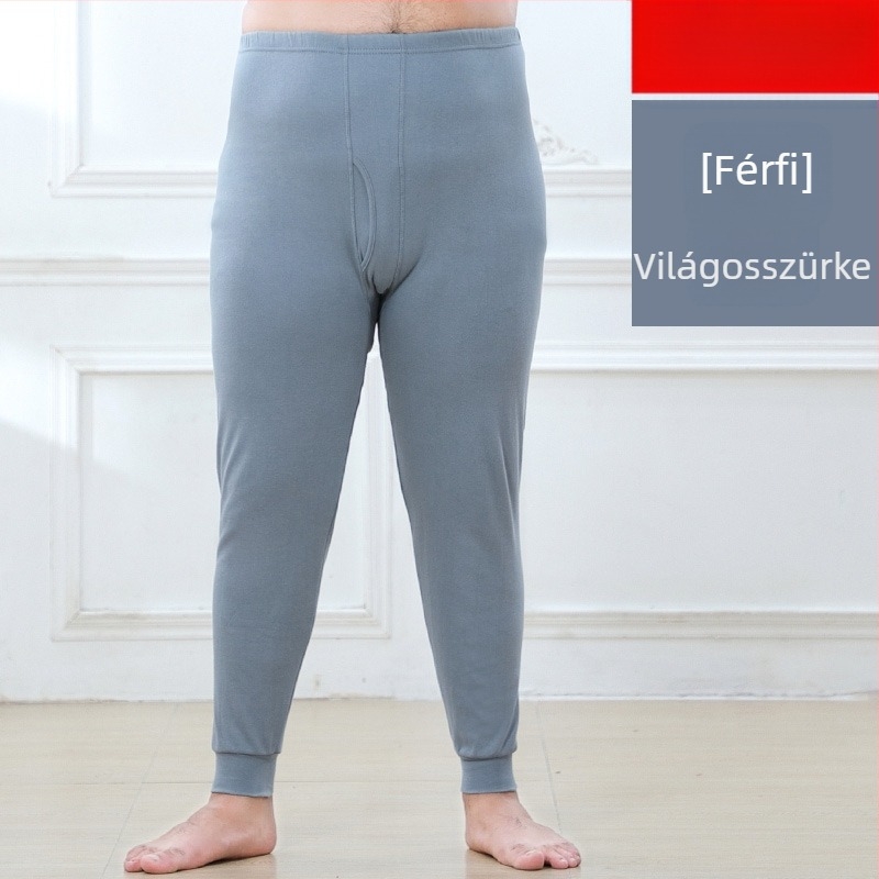 Uniszex hosszú termikus alsó 100% pamutból, méret XL, piros, meleg őszre