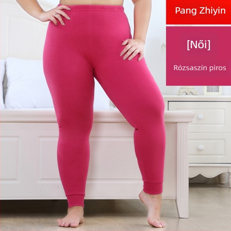 Uniszex hosszú termikus alsó 100% pamutból, méret XL, piros, meleg őszre