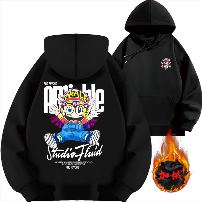 Férfi kapucnis pulóver mintával, laza szabás, pamut 81–90%, őszi viselet