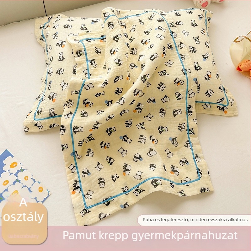 Gyerekeknek szóló párnahuzat 100% pamutból, dupla rétegű fonal, rajzfilm mintával, 30×50 cm.