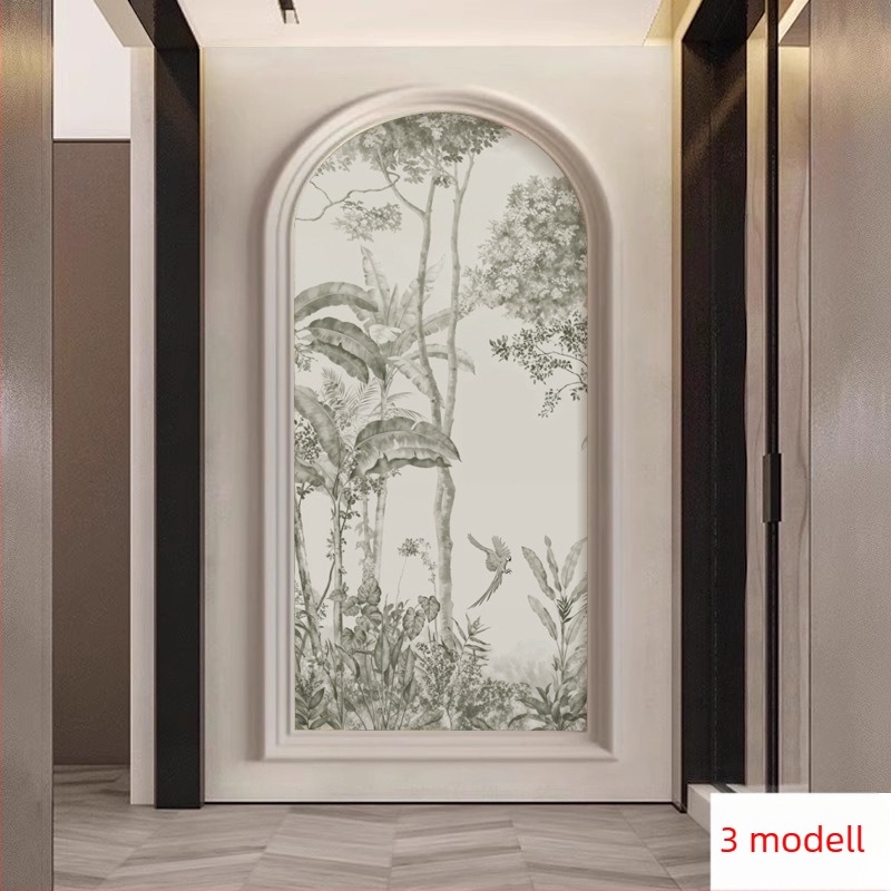 Francia stílusú erdei szarvas falburkolat, íves falikép, szintetikus rostokból, 3 rétegű összetétel