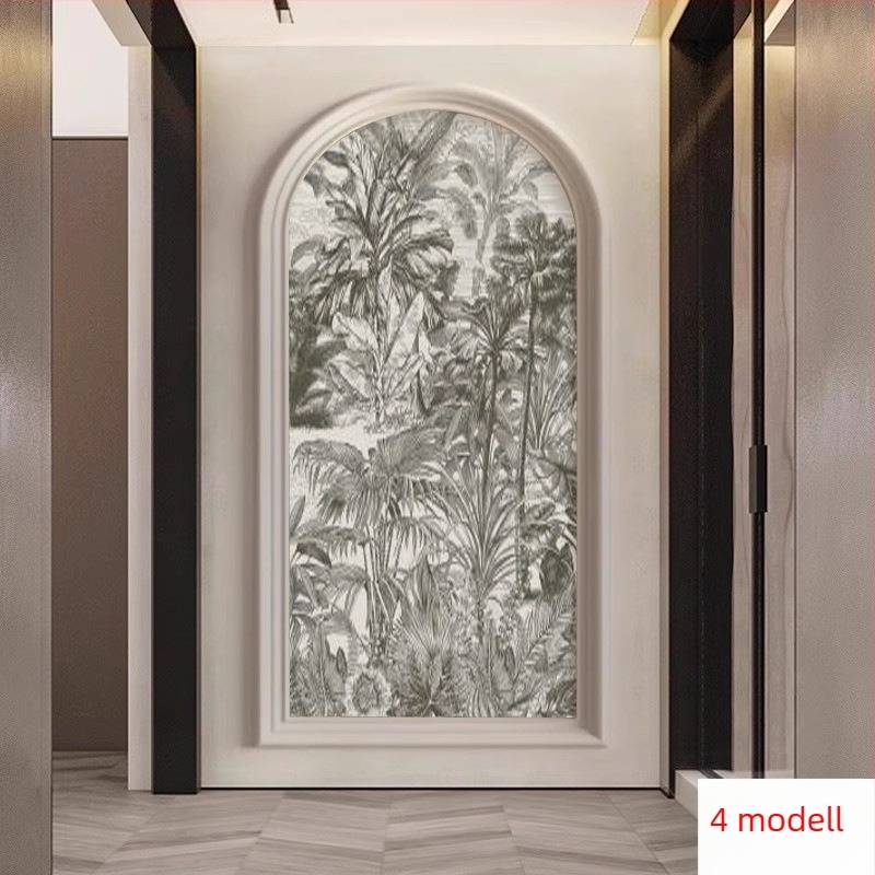 Francia stílusú erdei szarvas falburkolat, íves falikép, szintetikus rostokból, 3 rétegű összetétel