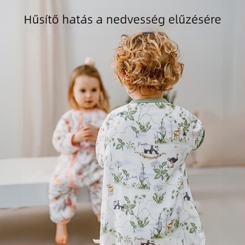 Baba hálózsák tavasz-nyár, bambusz-pamut géz anyag, külön lábakkal, mind a négy évszakhoz