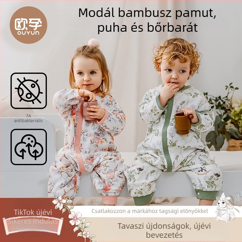 Baba hálózsák tavasz-nyár, bambusz-pamut géz anyag, külön lábakkal, mind a négy évszakhoz