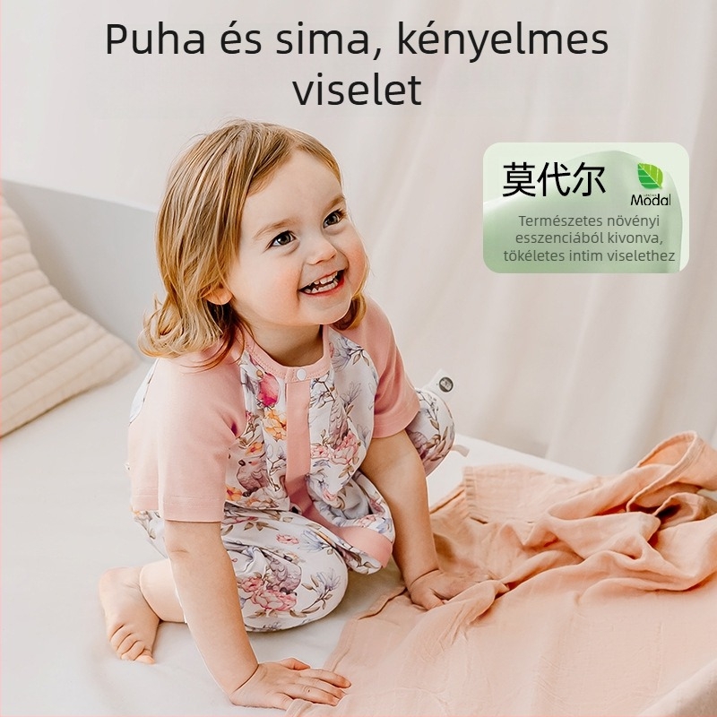 Baba hálózsák tavasz-nyár, bambusz-pamut géz anyag, külön lábakkal, mind a négy évszakhoz