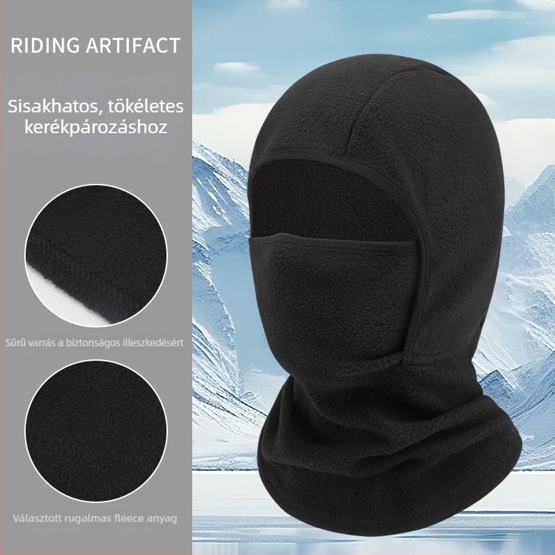 Polar fleece kerékpáros maszk, uniszex, testreszabható feldolgozás, téli arcvédő