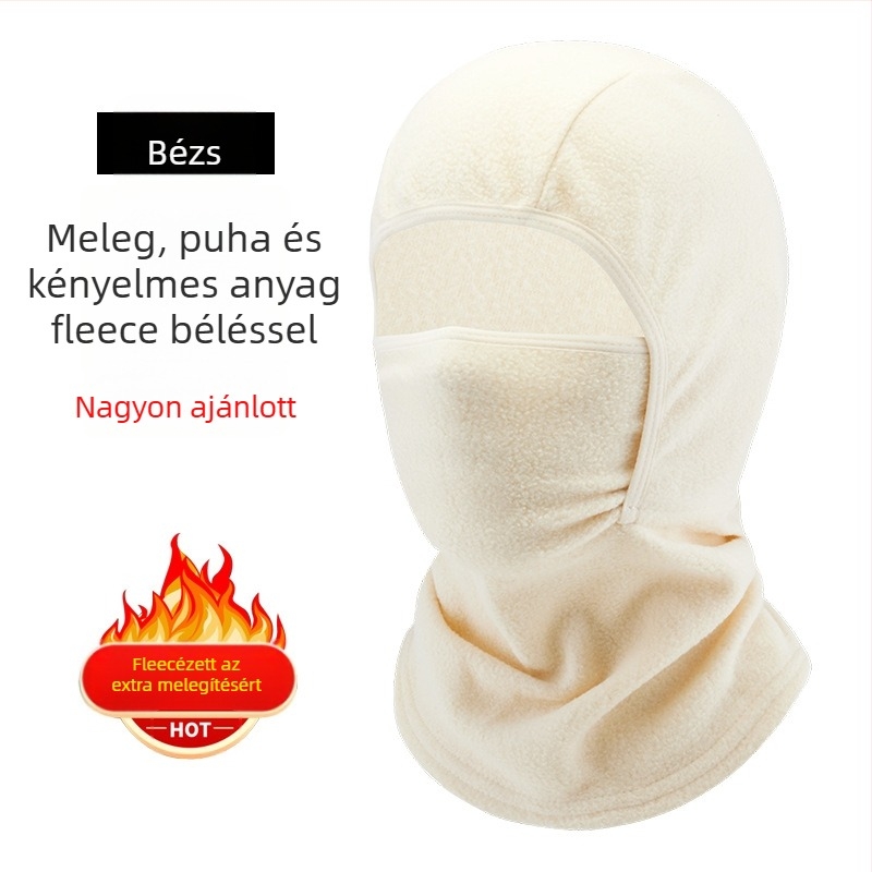 Polar fleece kerékpáros maszk, uniszex, testreszabható feldolgozás, téli arcvédő
