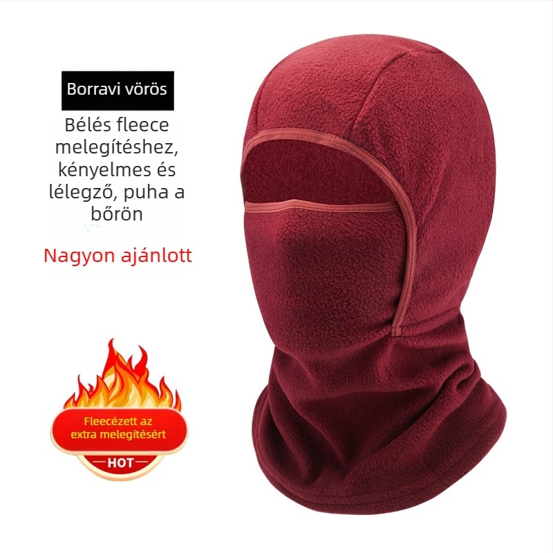 Polar fleece kerékpáros maszk, uniszex, testreszabható feldolgozás, téli arcvédő