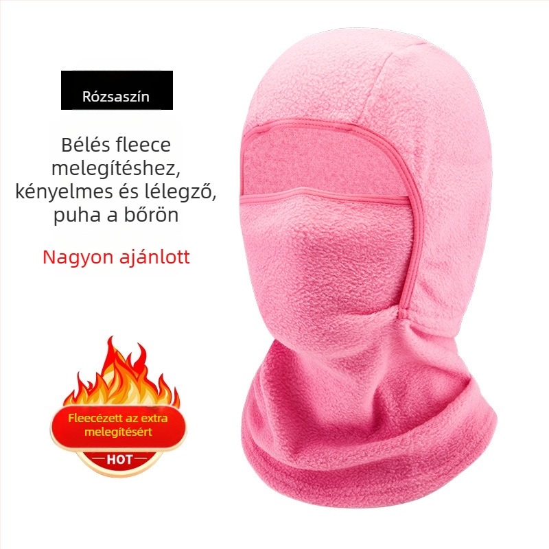 Polar fleece kerékpáros maszk, uniszex, testreszabható feldolgozás, téli arcvédő