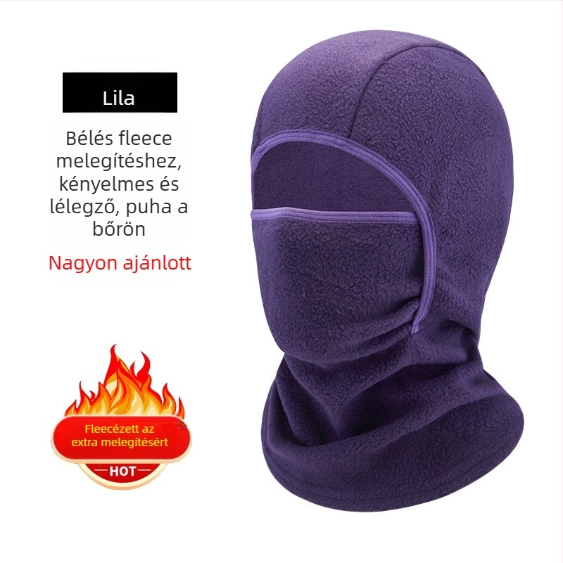 Polar fleece kerékpáros maszk, uniszex, testreszabható feldolgozás, téli arcvédő