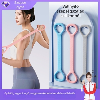 Szilikonból készült feszítő, nyolcas alakú (Figure-8), 165 g, jóga- és fitnesz használatra