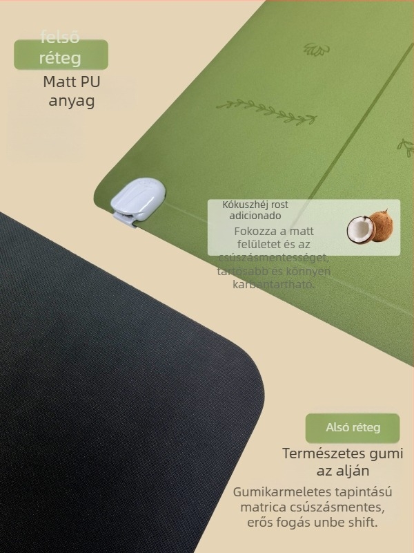 Grafén melegítő jóga matrac PU+gumiból, csúszásmentes, 5 mm, 3500 g