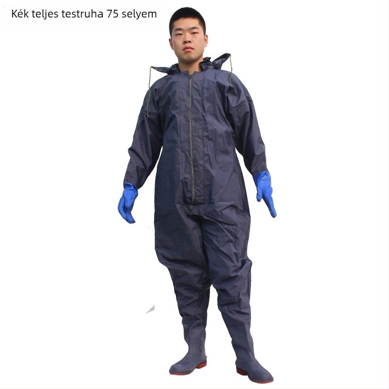 Teljes testű vízálló wading nadrág halászathoz – PVC kötött anyag, gyorsan száradó, kopásálló, szélálló, sav-bázis ellenálló, modell HXE009