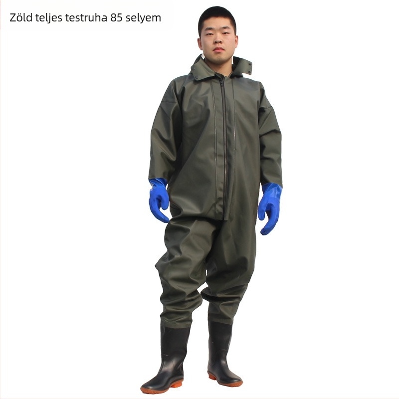 Teljes testű vízálló wading nadrág halászathoz – PVC kötött anyag, gyorsan száradó, kopásálló, szélálló, sav-bázis ellenálló, modell HXE009