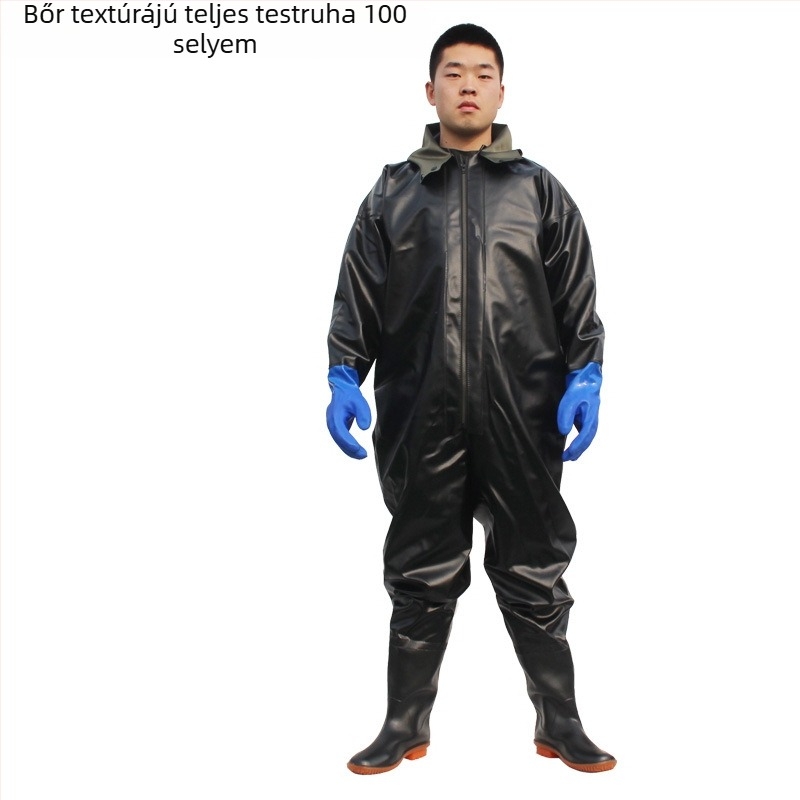 Teljes testű vízálló wading nadrág halászathoz – PVC kötött anyag, gyorsan száradó, kopásálló, szélálló, sav-bázis ellenálló, modell HXE009