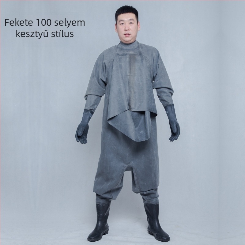 Gumiból készült horgász nadrág, teljes testvédelmet nyújt, 0 zseb, mellény nélkül