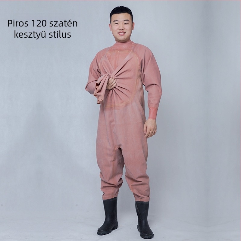 Gumiból készült horgász nadrág, teljes testvédelmet nyújt, 0 zseb, mellény nélkül
