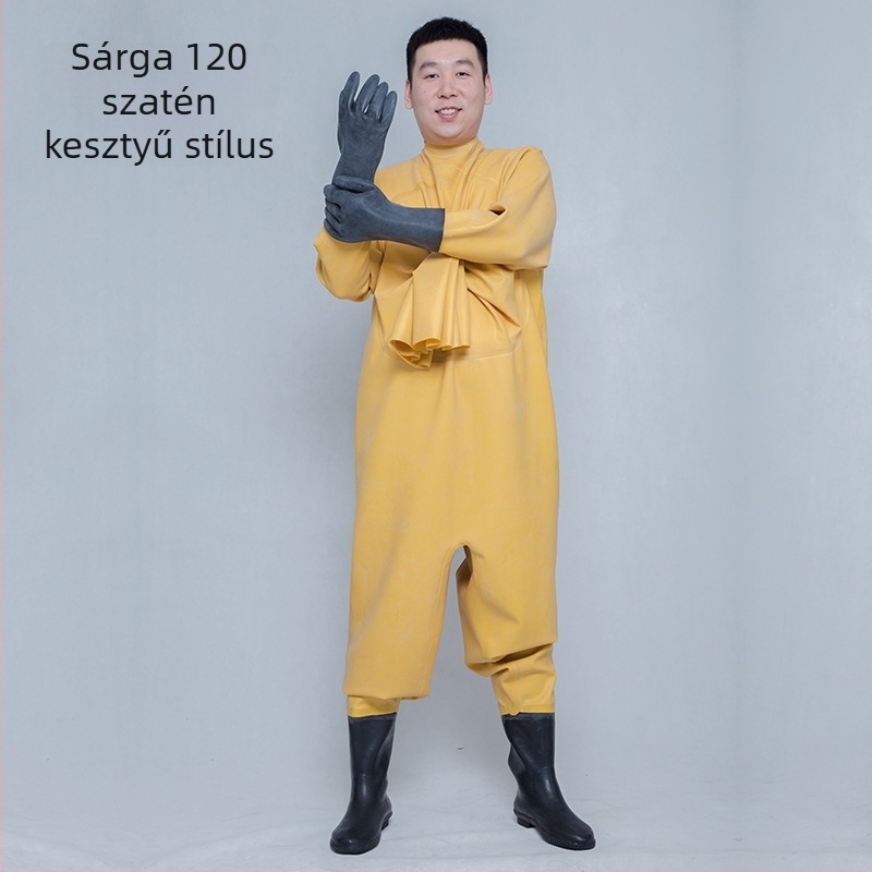 Gumiból készült horgász nadrág, teljes testvédelmet nyújt, 0 zseb, mellény nélkül