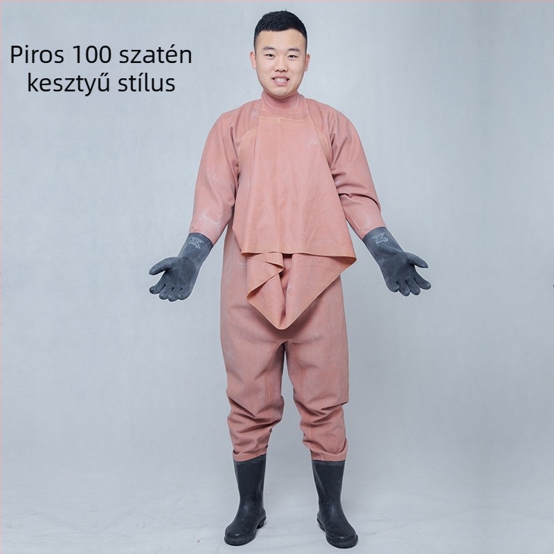 Gumiból készült horgász nadrág, teljes testvédelmet nyújt, 0 zseb, mellény nélkül