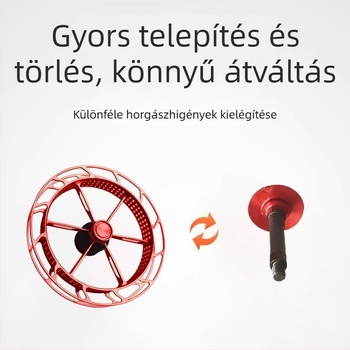Spinning orsó horgászatához ultra-könnyű fém diszk kerékkel, egyszerűen szerelhető, anti-line jump mechanizmus, kézi dial kerék, tömege 40 g