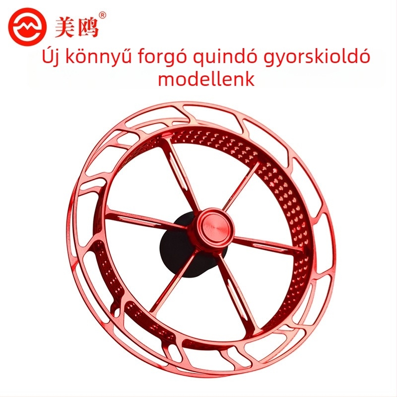 Spinning orsó horgászatához ultra-könnyű fém diszk kerékkel, egyszerűen szerelhető, anti-line jump mechanizmus, kézi dial kerék, tömege 40 g