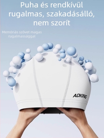 ADKING Felnőtt úszósapka — Vízálló, Légáteresztő, Hosszú hajhoz, Fülvédő, Spandex-poliészter