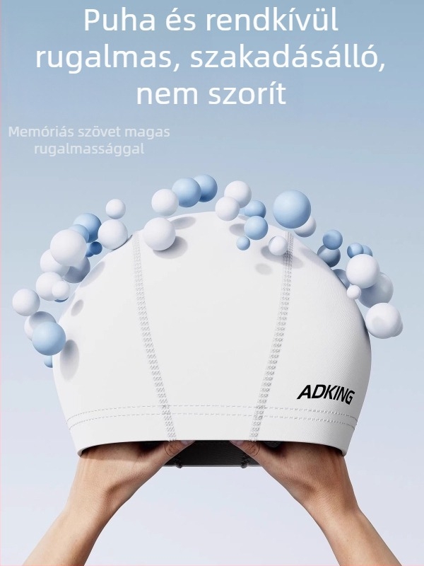 ADKING Felnőtt úszósapka — Vízálló, Légáteresztő, Hosszú hajhoz, Fülvédő, Spandex-poliészter