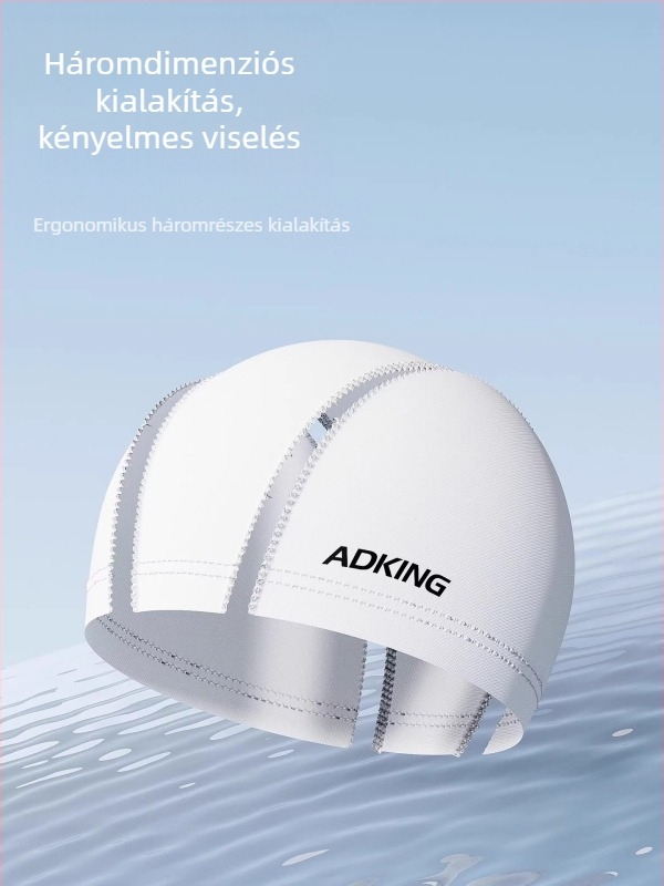 ADKING Felnőtt úszósapka — Vízálló, Légáteresztő, Hosszú hajhoz, Fülvédő, Spandex-poliészter