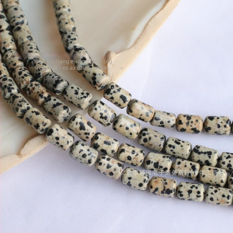 8x12 mm-es kör csőgyöngyök sárga jade, rózsaszín kvarc, olívás jade és pettyezett kő – DIY ékszer gyöngy karkötőhöz