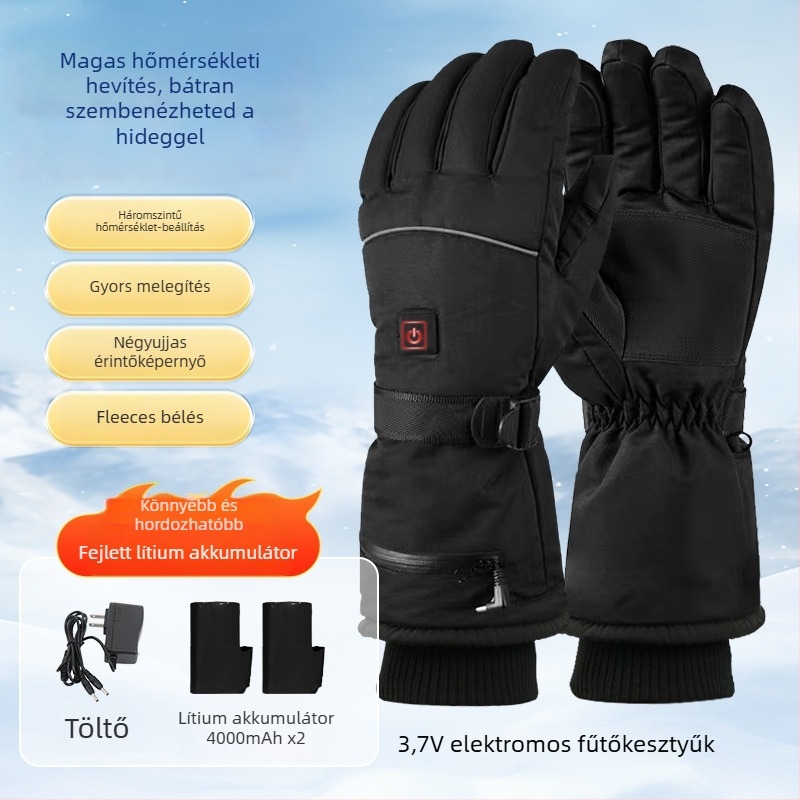 Pomelo nylon kerékpáros kesztyűk, vastag anyagból, felnőtteknek, uniszex