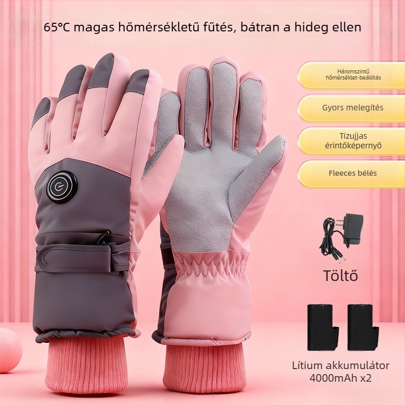 Pomelo nylon kerékpáros kesztyűk, vastag anyagból, felnőtteknek, uniszex