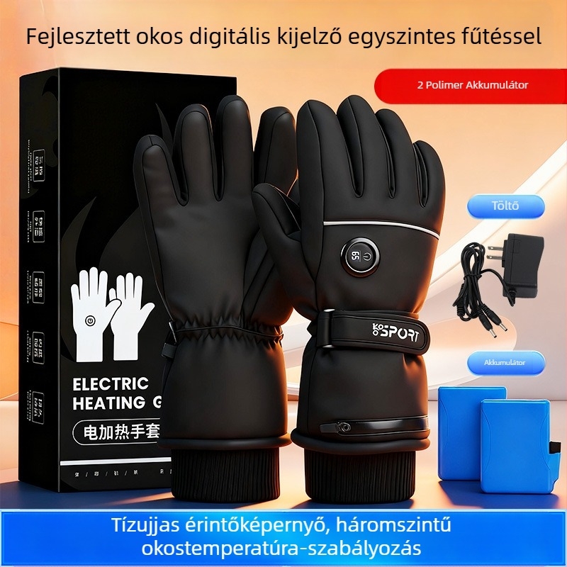 Pomelo nylon kerékpáros kesztyűk, vastag anyagból, felnőtteknek, uniszex