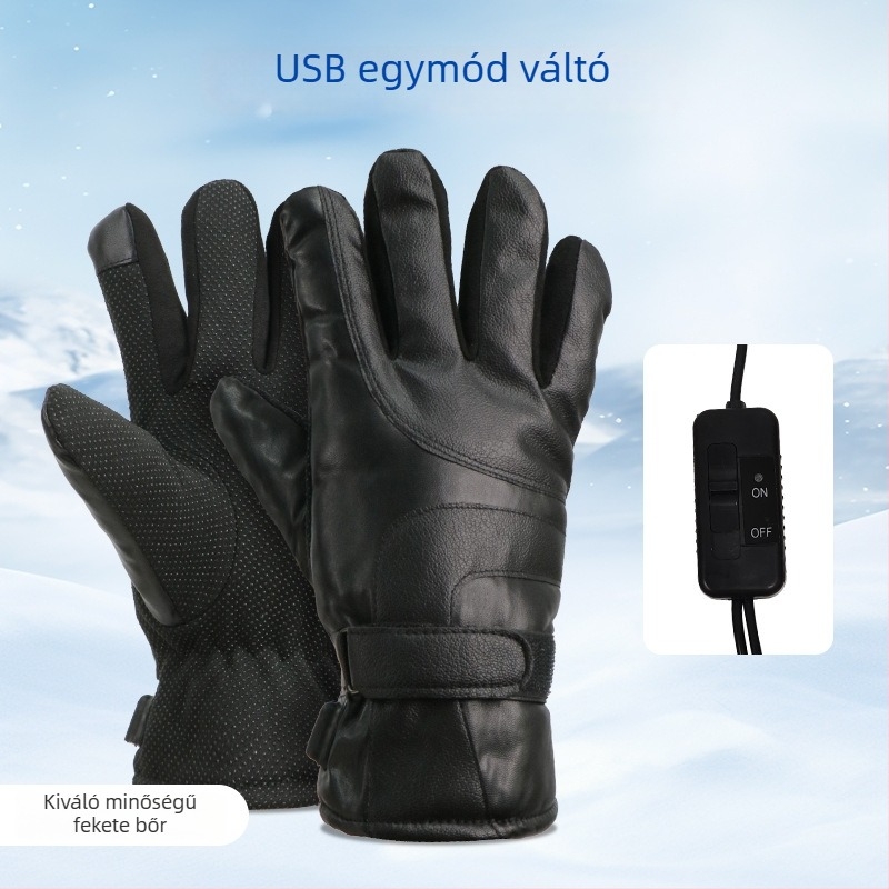 Pomelo nylon kerékpáros kesztyűk, vastag anyagból, felnőtteknek, uniszex