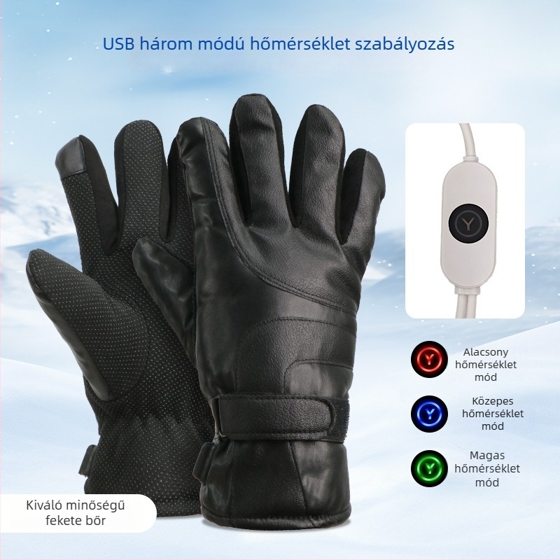 Pomelo nylon kerékpáros kesztyűk, vastag anyagból, felnőtteknek, uniszex