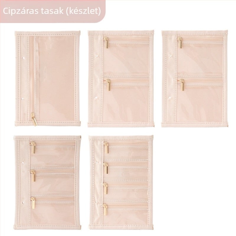 Új nagy bőr ékszertároló, oxidáció elleni védelem, testreszabható utazó clutch velúr zacskóval
