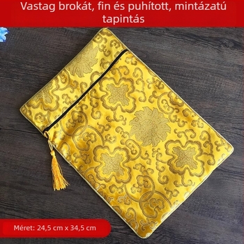 Sutra textil táska cipzárral és csattal, írásos anyagok tárolására (kategória: ékszertáska; anyag: egyéb)