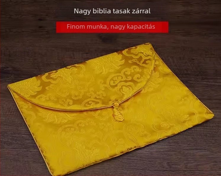 Sutra textil táska cipzárral és csattal, írásos anyagok tárolására (kategória: ékszertáska; anyag: egyéb)