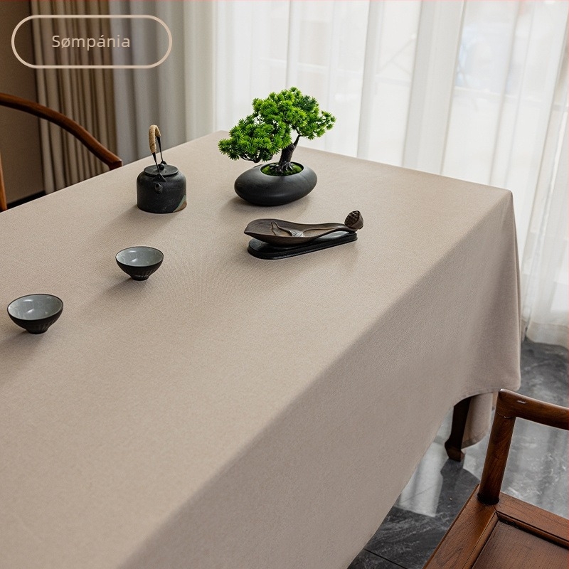 Téglalap alakú asztalterítő teázáshoz, pamut-len, egyszínű, modern minimalist stílus, prémium