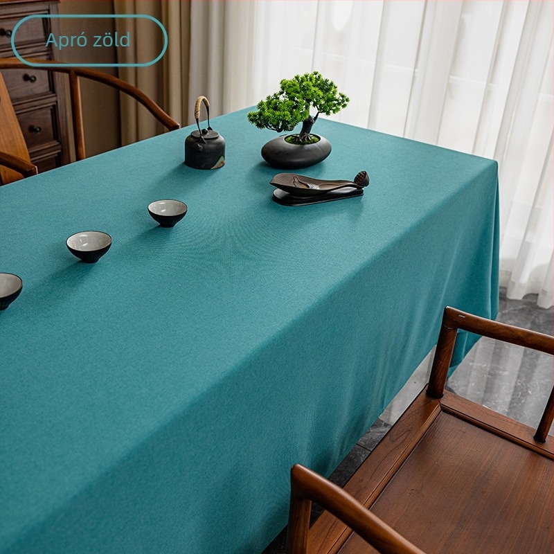 Téglalap alakú asztalterítő teázáshoz, pamut-len, egyszínű, modern minimalist stílus, prémium